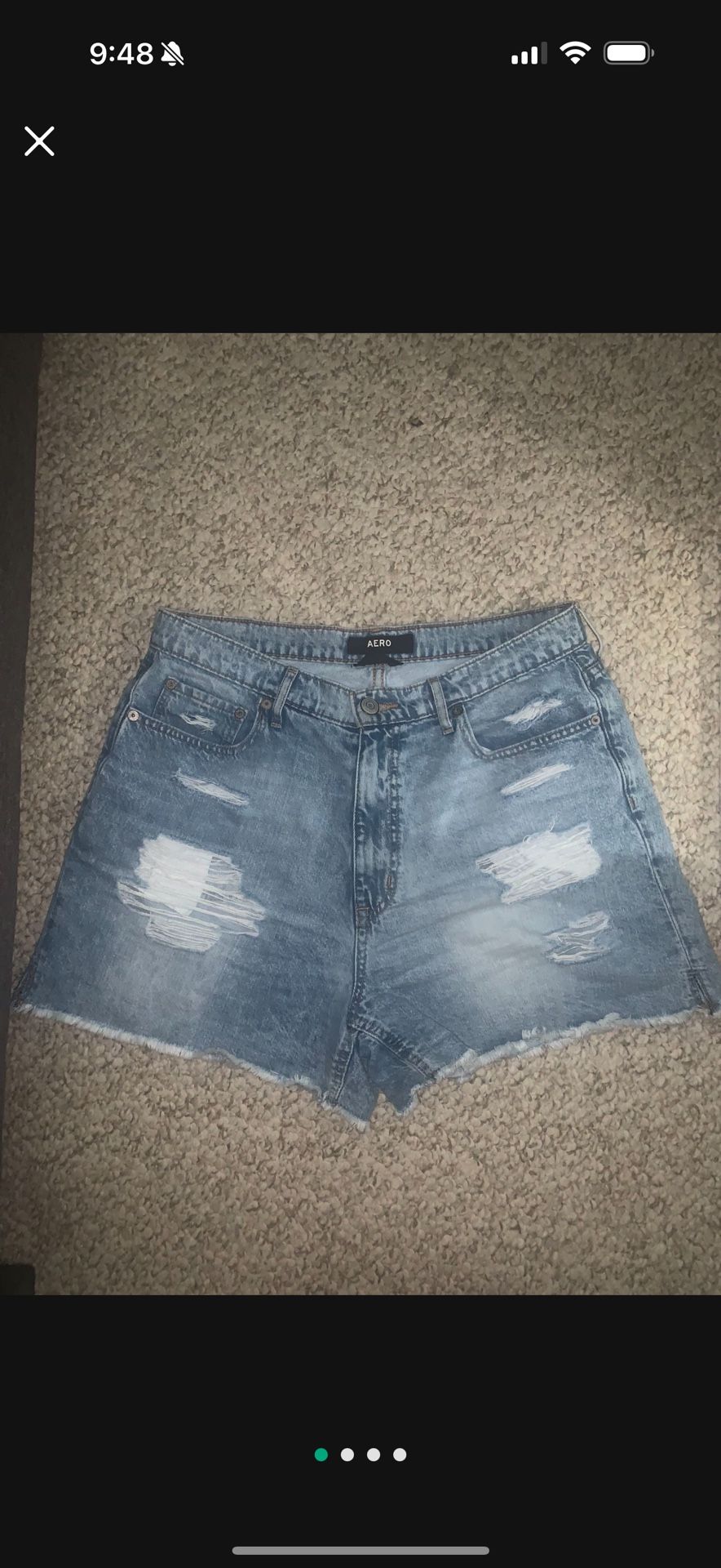 WOMENS SIZE 12 AERO HIGH RISE CURVY MOM JEAN SHORTS