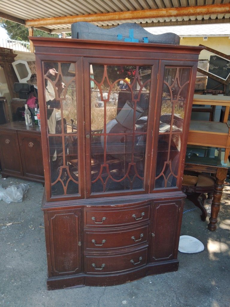 1940s China Cabinet Or 1950s Not Sure Definitely Old