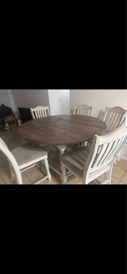 Dining table and chairs