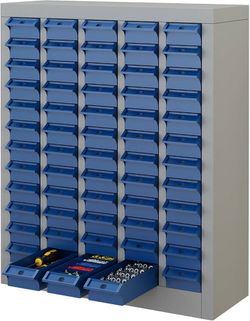 60 Drawer Parts Storage Cabinet For Screws, Bolts, Nails, Tools, Hardware Parts Organizer Cabinet, Tool Storage Cabinet, Compact Plastic Drawer Unit I