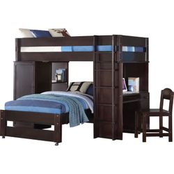 Twin Size Loft Bed- Litera Individual