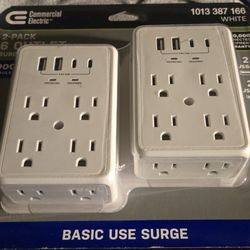 Outlet With USB and Type C Connectors 