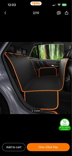 Used pet back seat cover
