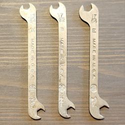 Vintage Kastar 3-Pc Ignition Wrench Set SAE Made In USA 1960s