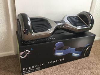 Brand new metallic hoverboard has Bluetooth