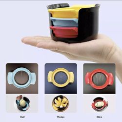 Egg Slicer Egg Cutter Strawberry Slicer Divider 3-in-1 Boiled Egg Cutter Divider