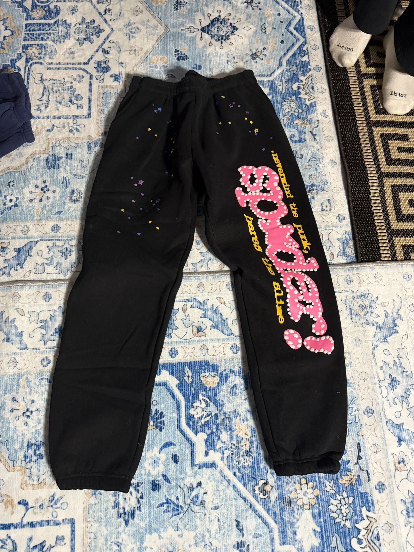Black N Pink Spider Pants 