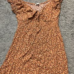 Orange/ Yellow Floral Dress