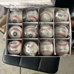 12 New Leather Baseballs 