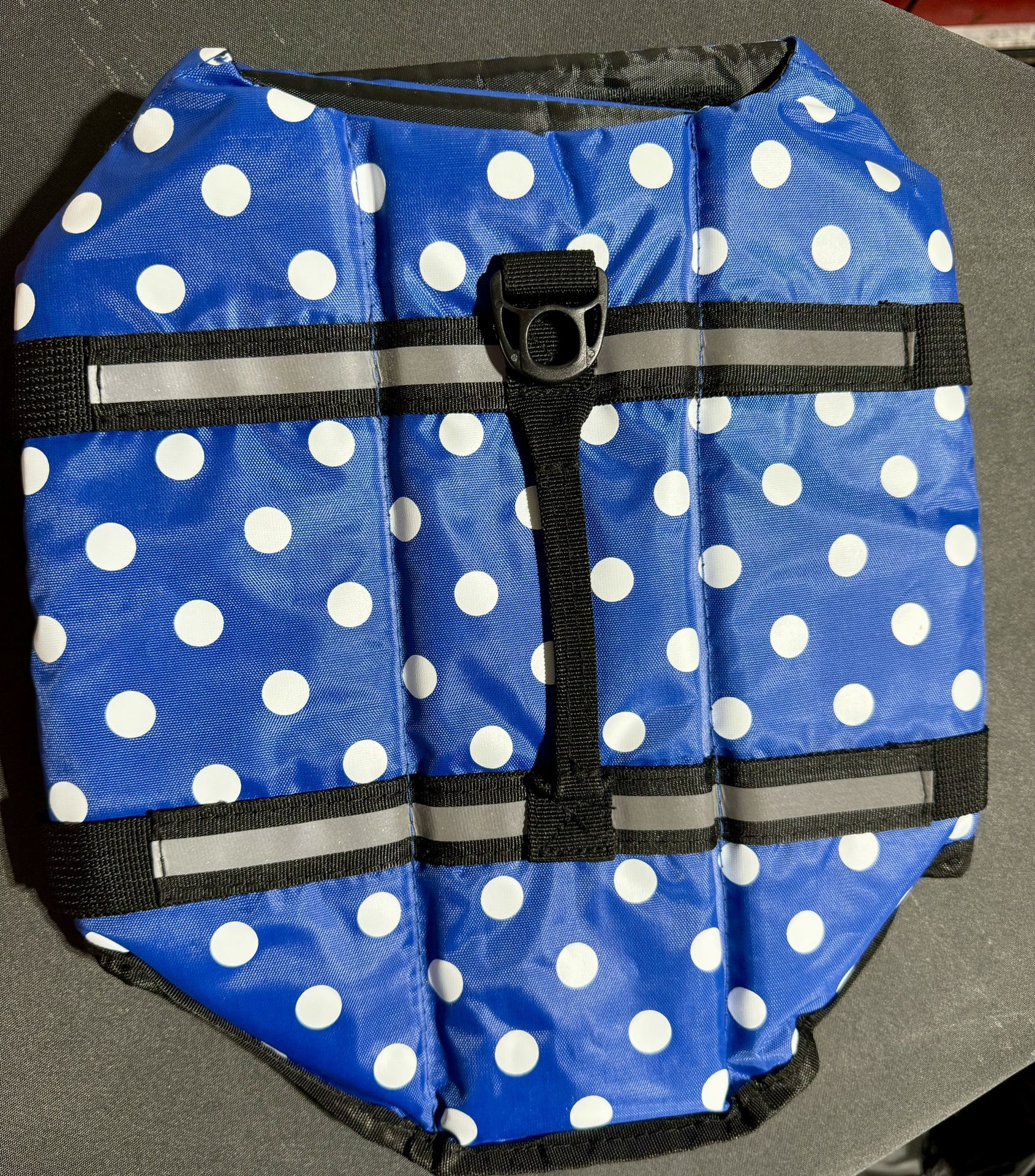 Sheripet Dog / Cat Blue with Polka Dots Life Jacket, Life Vest - Size: M