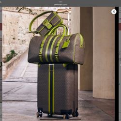 MICHAEL KORS TRAVEL SET Stripe Signature Logo Suitcase and Weekender
