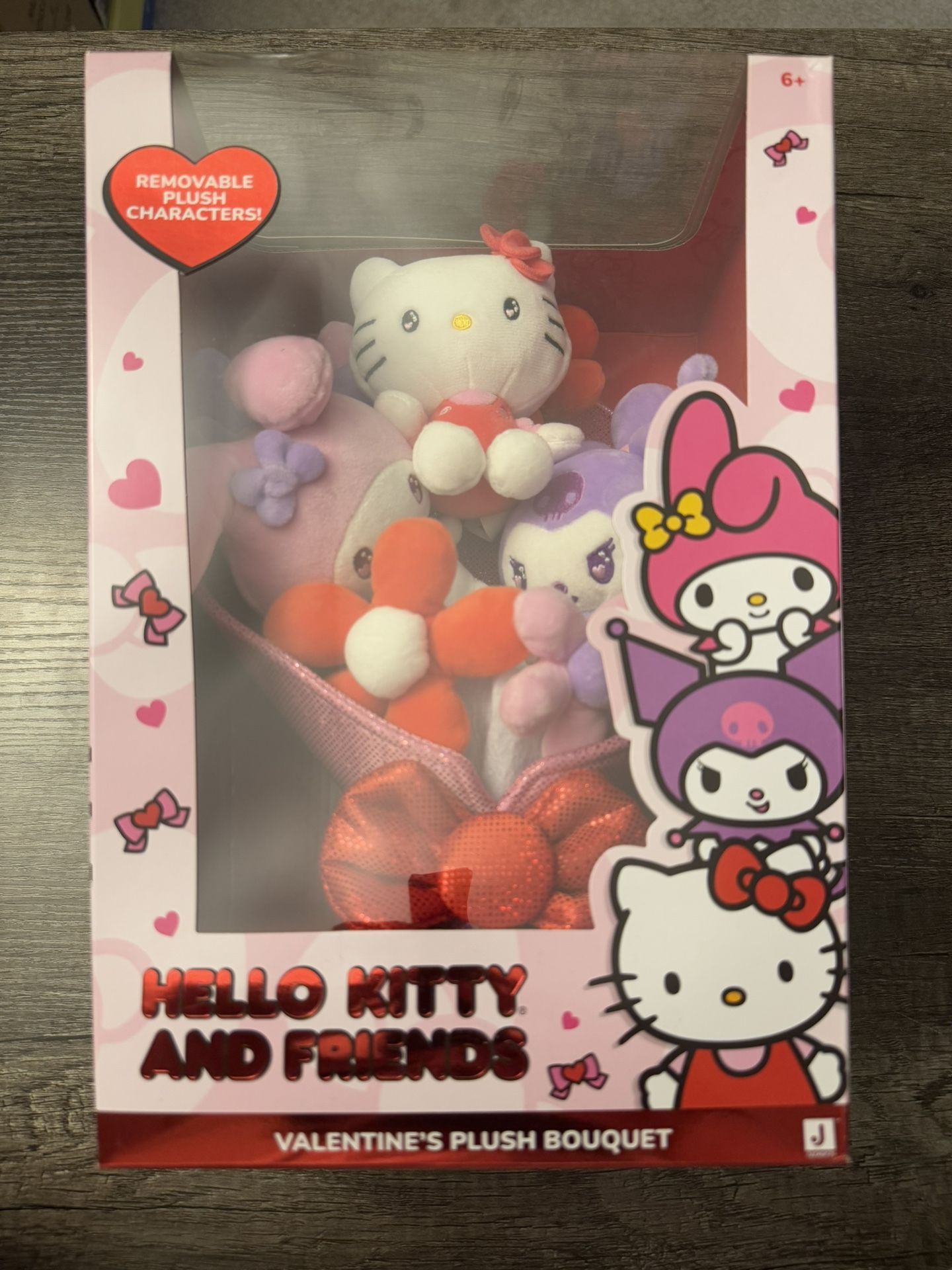 NEW Hello Kitty And Friends Valentines Plush Bouquet 3 Removable Characters 2025