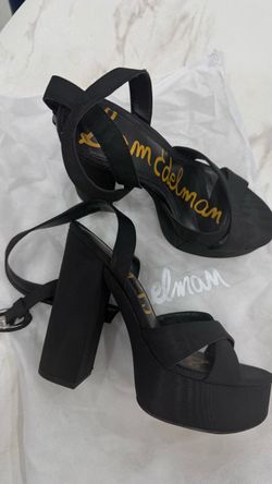 Sam Edelman Black Platform Block Heel Sandals