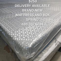 KING MEMORY FOAM MATTRESS WITH BOX SPRING $350