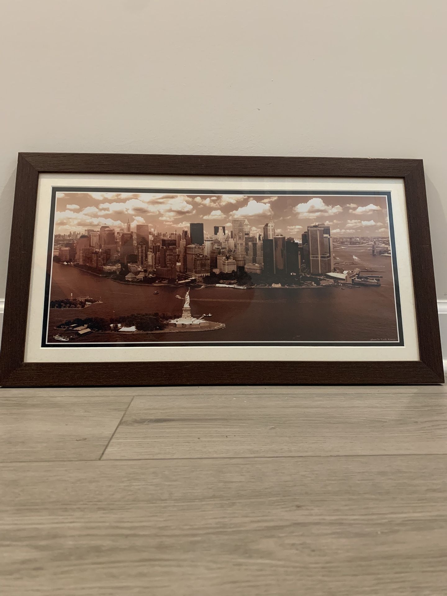 Framed and matted photo of New York City