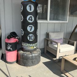 Freestanding & Hanging Punching Bags With Gloves