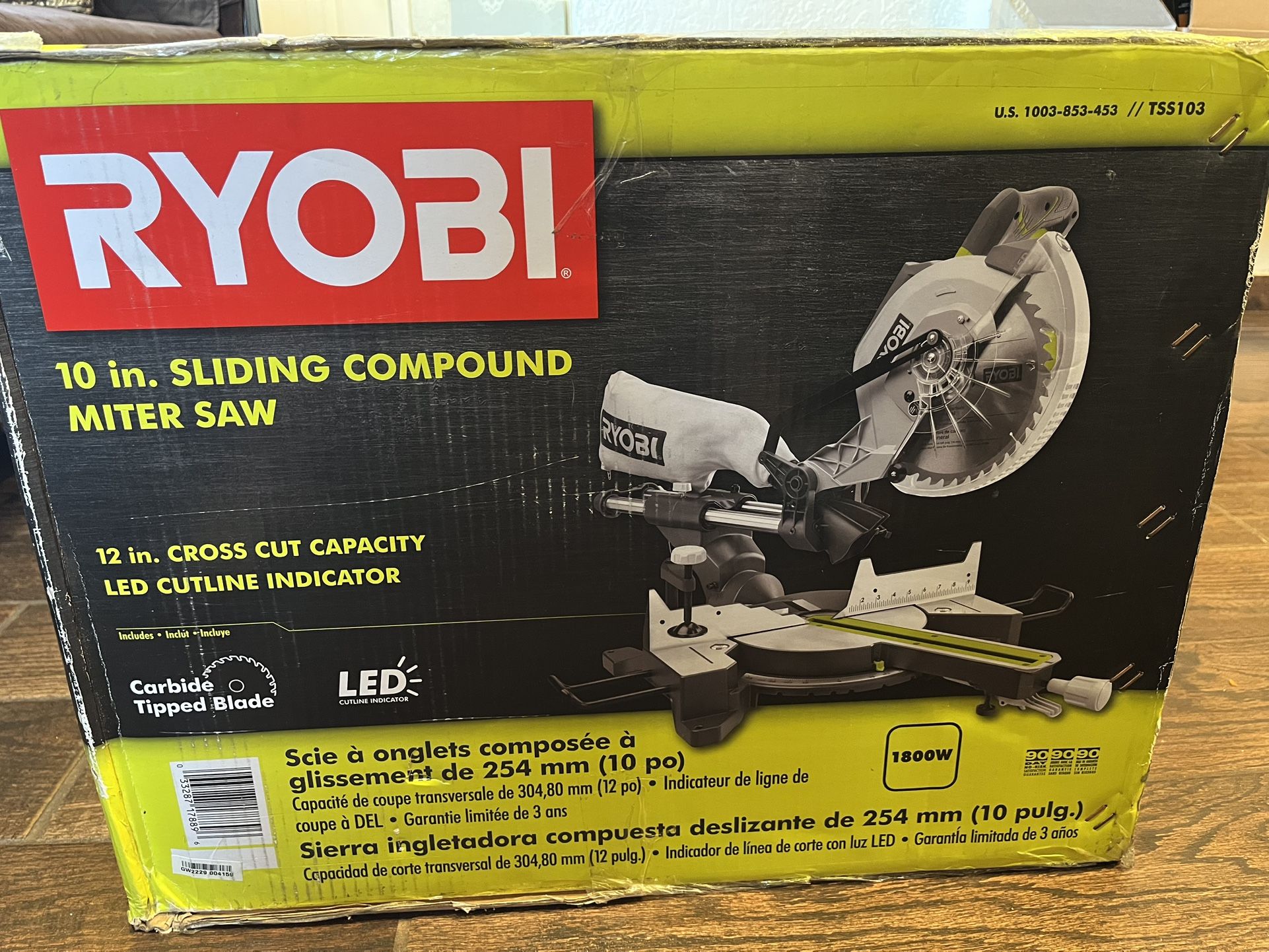 Ryobi 10in Sliding Compound Miter Saw