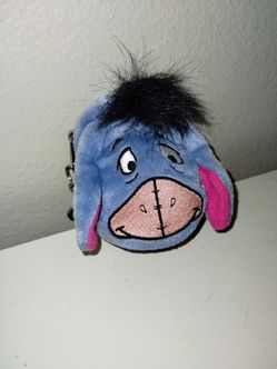 RARE Disney Winnie The Pooh Eeyore Keychain Small Change Purse NWOT