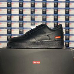 Black Supreme Air Force 1 Size 9.5