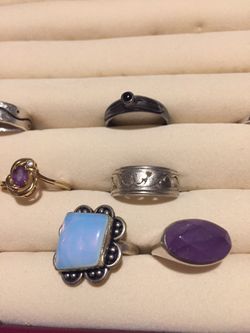 Sterling silver rings-15 each- see pics for size