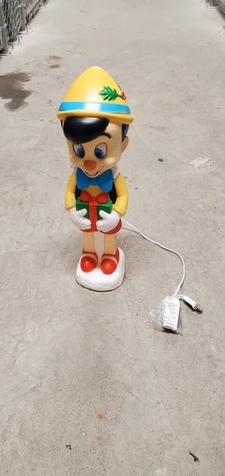 Disney Pinocchio Christmas Blow Mold Figure 21.6" Light Up Holiday Decor Gift