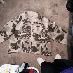 Fear of God Essentials Polar Fleece Full Zip Jacket Camo