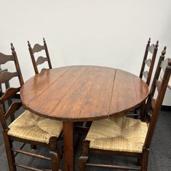 very rare antique wood table that folds vertical for storage 