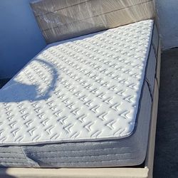 QUEEN BED FRAME/MATTRESS 