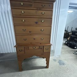 Solid wood vintage pine dresser