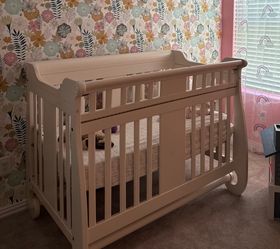 White Wood Crib