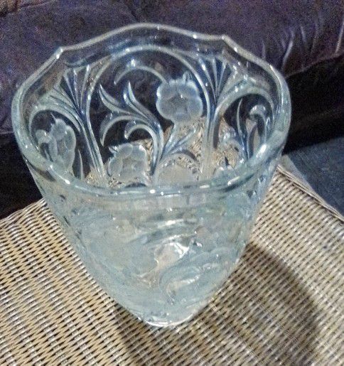 Rare Vintage Bohemian Lead Crystal Vase 