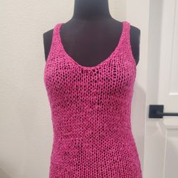 Crochet Tank Top dark pink size SP