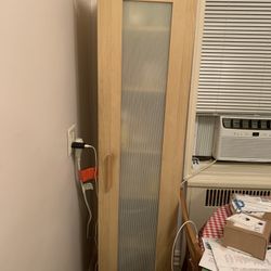 Wooden Closet With Frosted Glass Doir