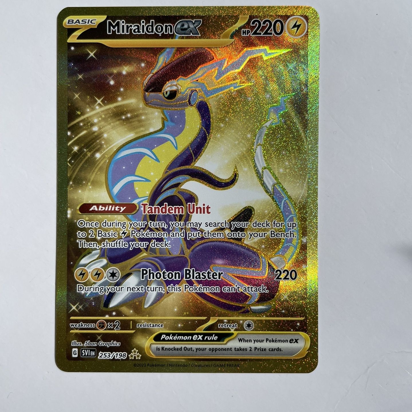 Mavin  Miraidon ex - 253/198 (Scarlet & Violet Base Set) - Near Mint NM -  Hyper Rare