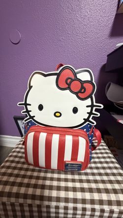 Loungefly Hello Kitty Americana Mini Backpack - Like New