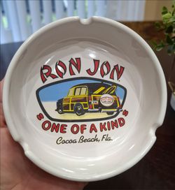 Vintage Ron Jon Surf Shop Ceramic Ashtray "One of A kind"