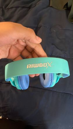 Riwbox Kids Headphones Teal Blue