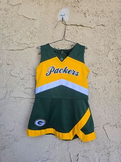 Green Bay Packers Dress Girls Kids Green  Embroidered NFL Team Apparel
