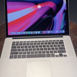 Apple MacBook Pro 15” Retina Quad Core I7; 16GB Ram, 256GB Flash Storage $375