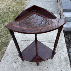 Vintage Handkerchief Corner Table Lacquer Top