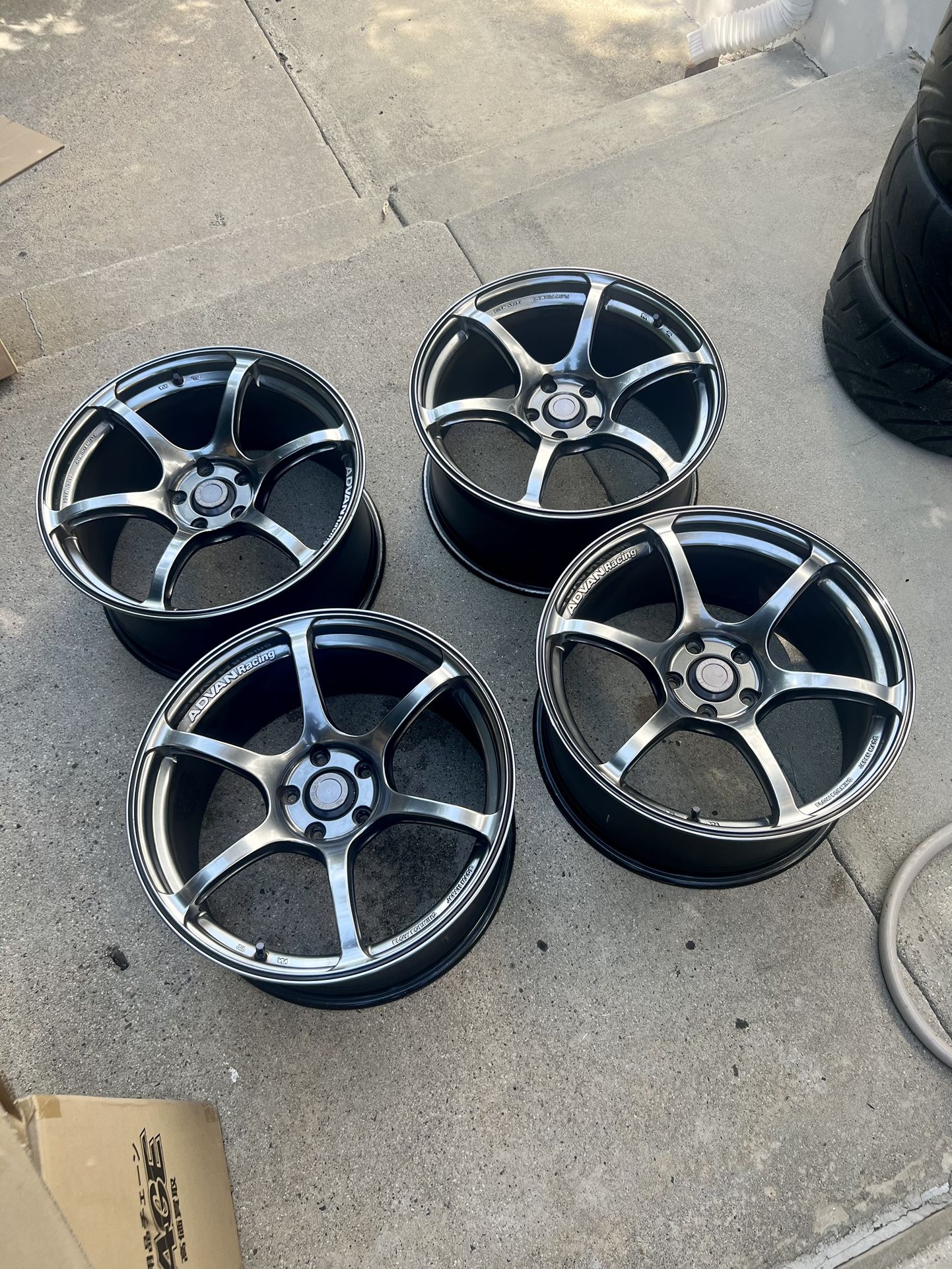 Advan Rgiii Rg3 Hyper Black 19x9.5 Jdm Wheels Mint