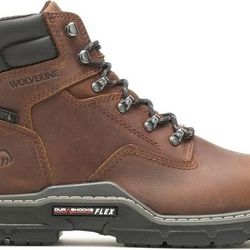 NEW Size 8 Wide or 9.5 Wide WOLVERINE Men Raider DuraShocks 6" Waterproof Work Boots Composite Toe Construction Boot
