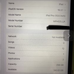 Ipad Pro 256gb $360 ! :)  Apple Tablet 