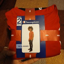 Boys Size 8 Champion TEE And Jogger