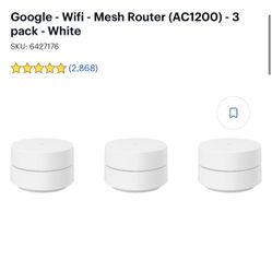 Google Mesh Ac1200 -4 Pack Only For 100 Dollars 