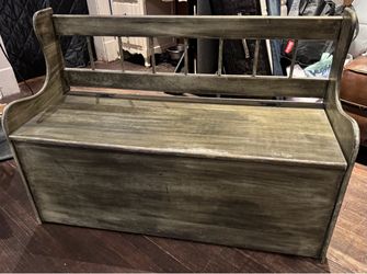 Rustic Wood Storage Bench