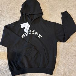 Black Rhinestone Sp5der Hoodie