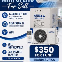 AURAA Mini Split 12,000 BTU AC & Heat – WiFi – New