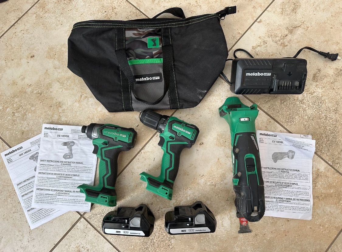 Metabo HPT Cordless 18V Drill and Impact Driver and Oscillating