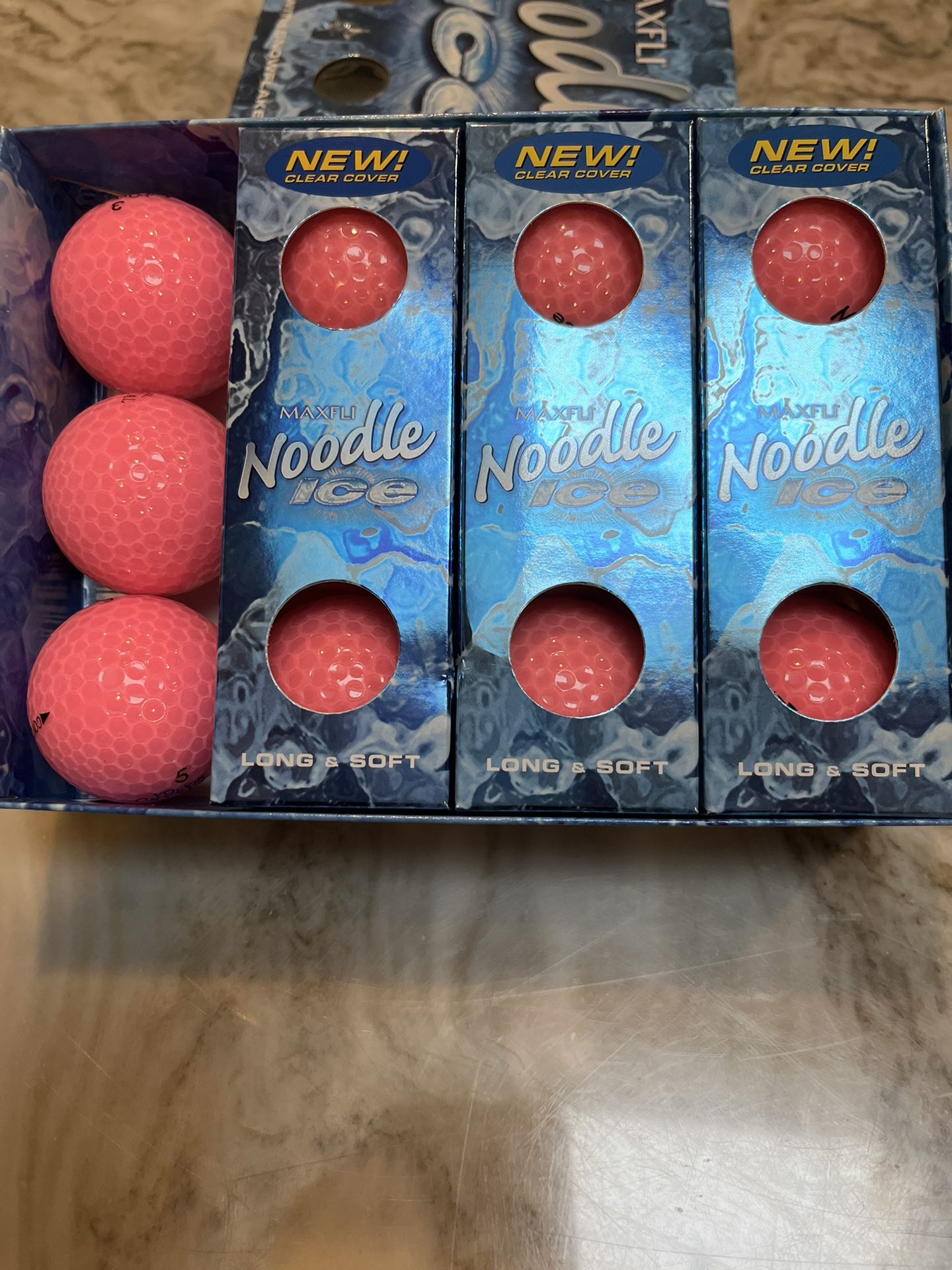 Ladies Maxfli Noodle Ice New Pink Golf balls